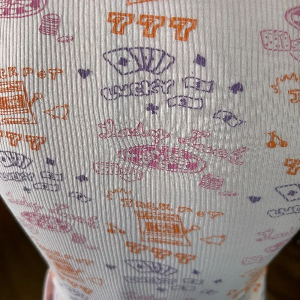 Vintage Pink Graphic Ribbed Tank Top - Picture 5 of 11